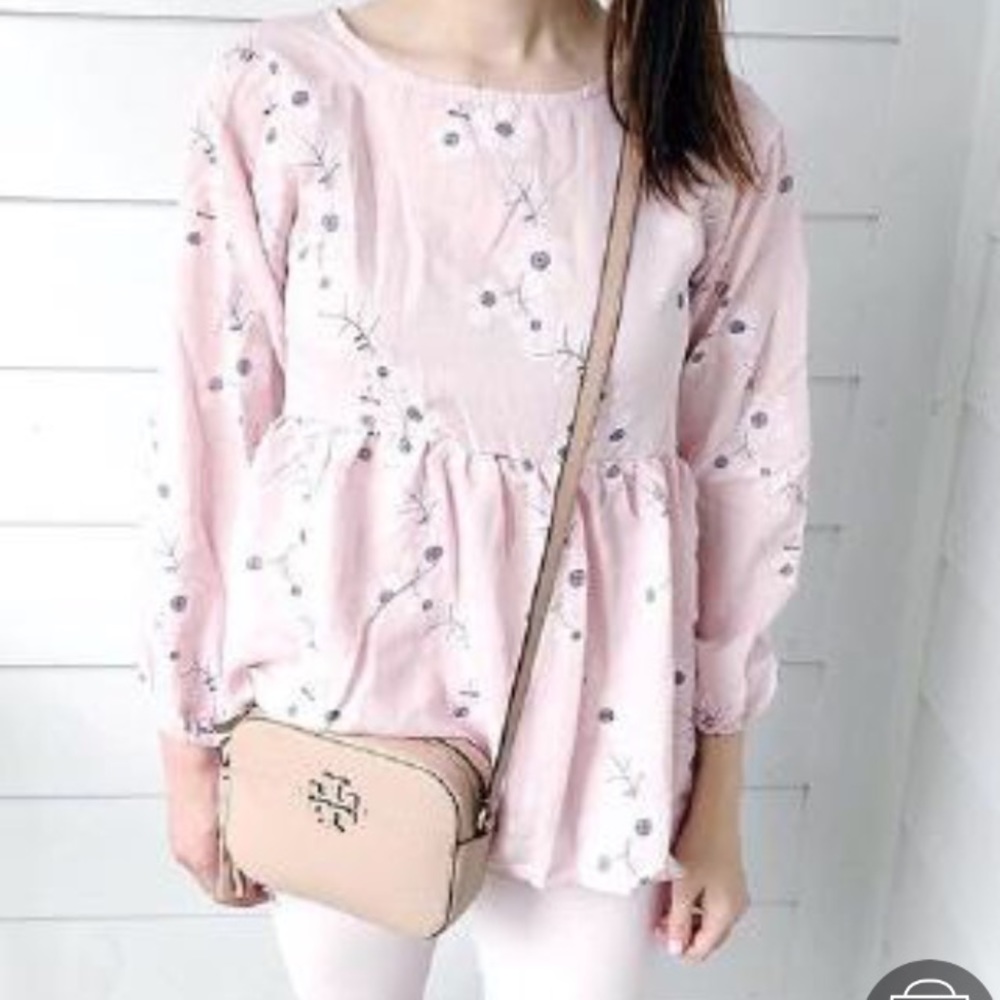 Beautiful blush peplum style top